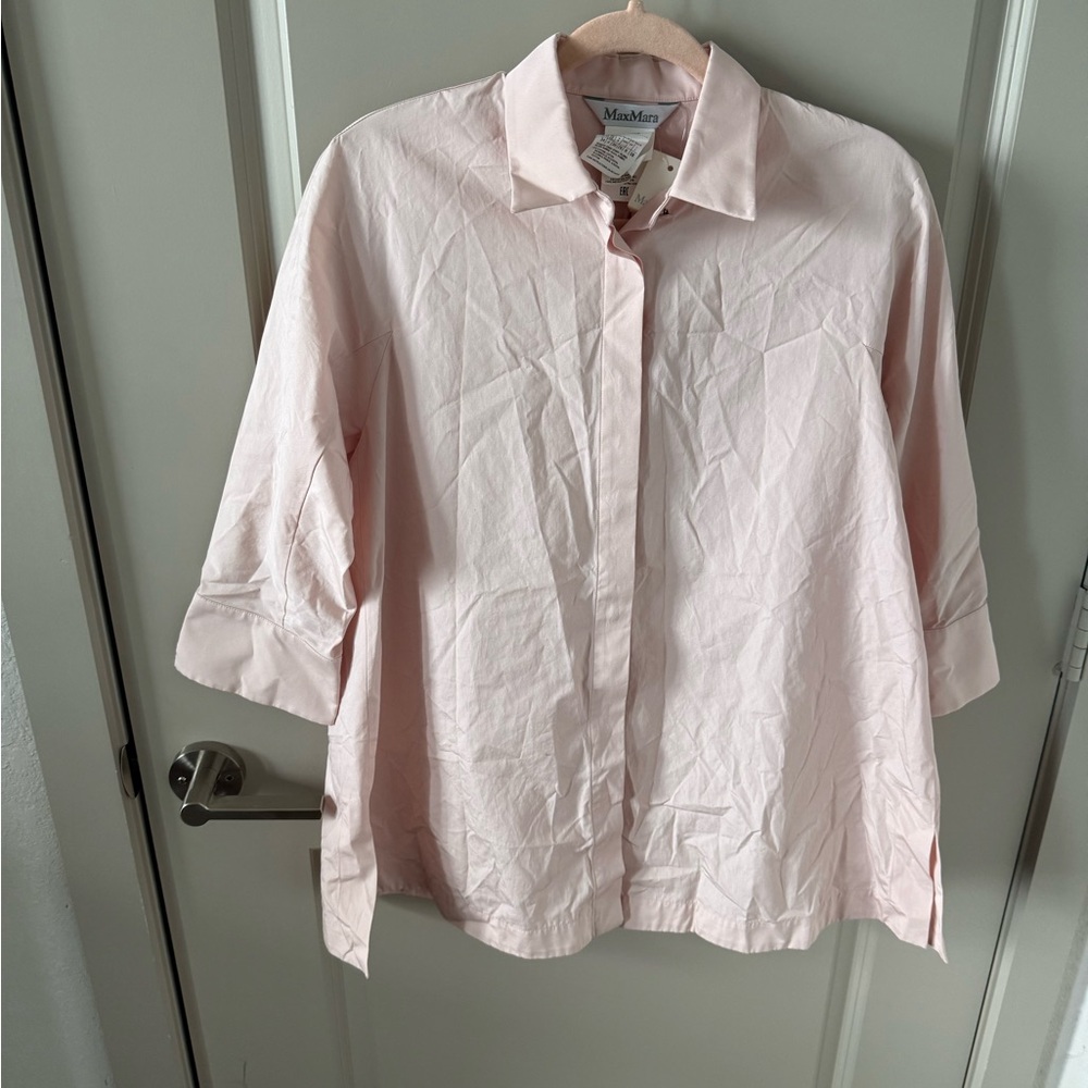 Max Mara Pink Button-Up Shirt